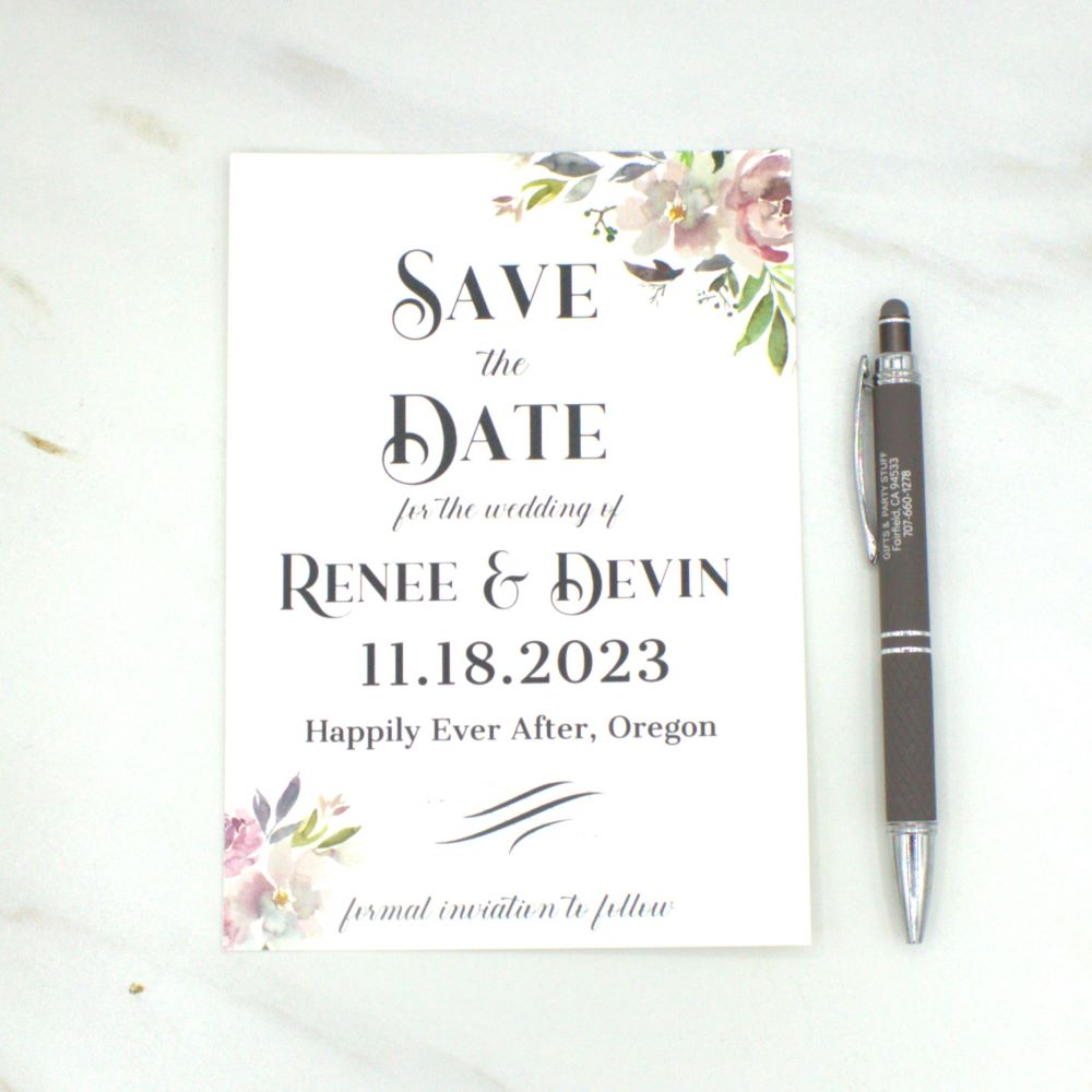 Mauve Rose Save the Date