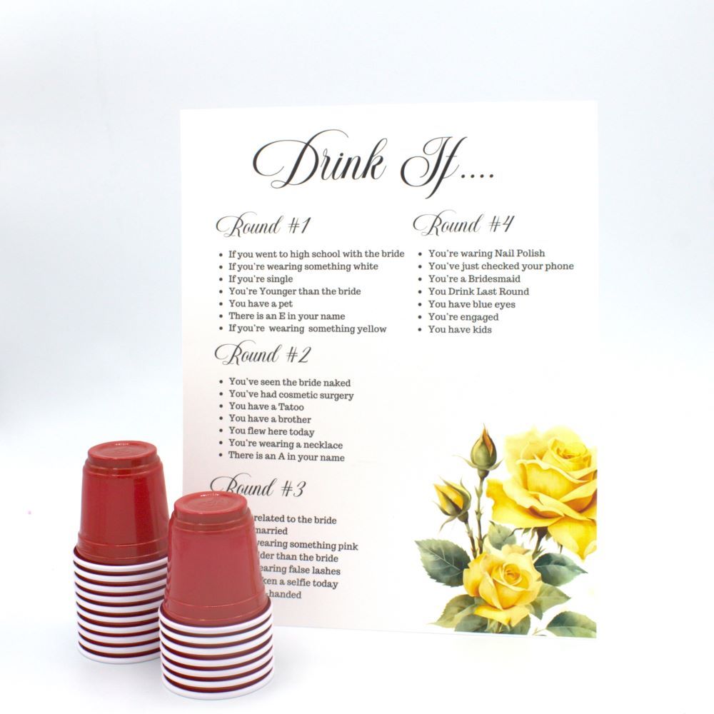 Drink If Bridal Shower Game