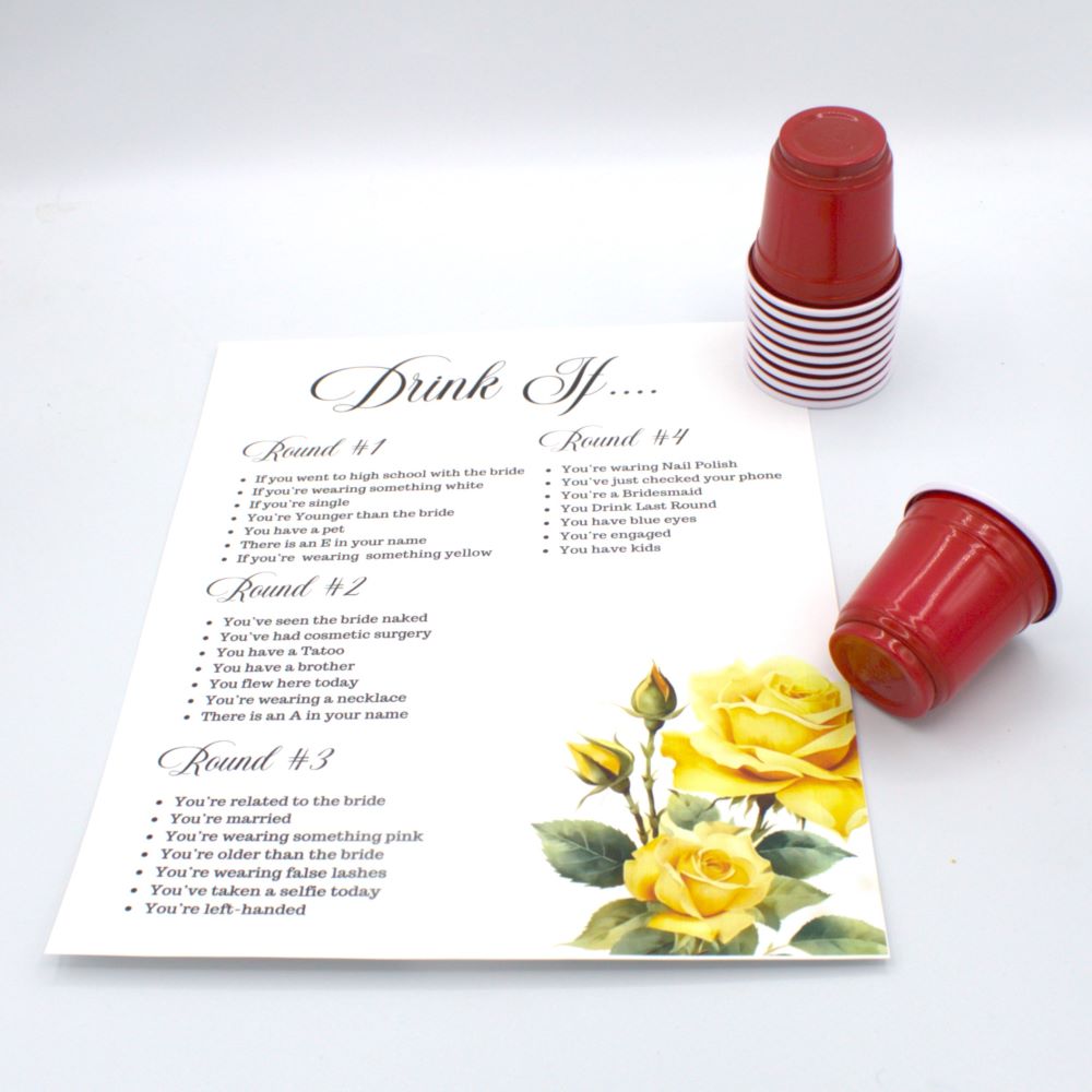 Drink If Bridal Shower Game